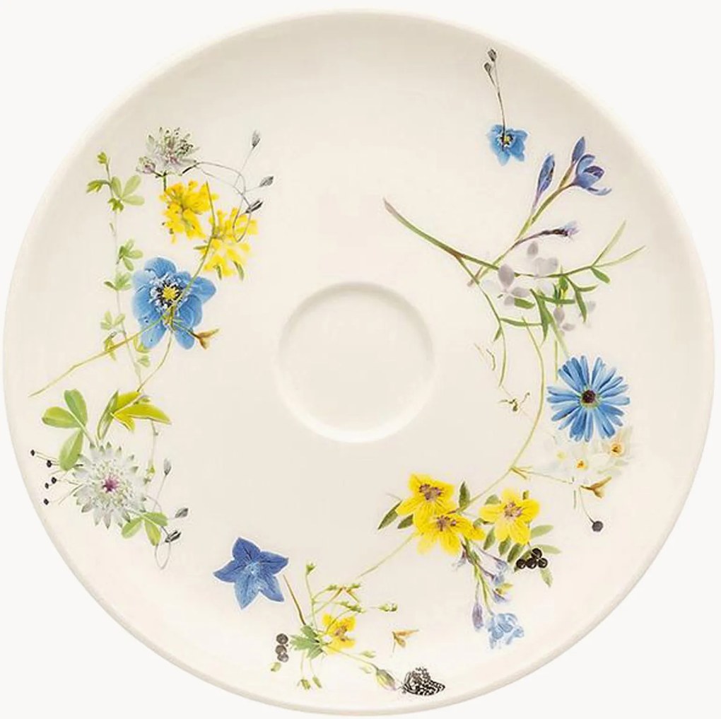 Bone China theekopjes en schoteltjes Brillance Fleurs Des Alpes, 6-delig