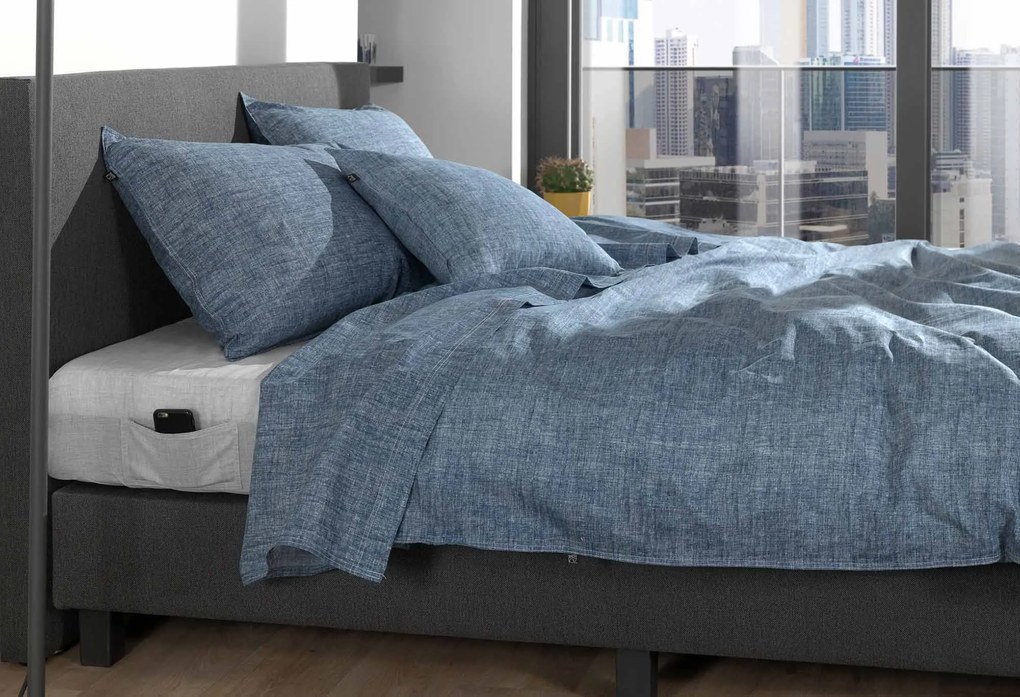 Zo!Home Lino Dekbedovertrek Urban Blue – Bij Swiss Sense