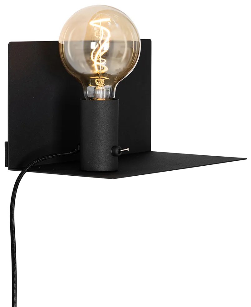 Moderne wandlamp zwart magnetisch verstelbaar - Muro Modern E27 Binnenverlichting Lamp