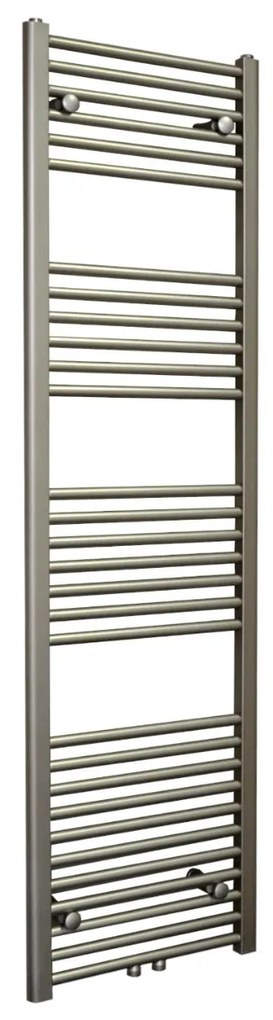 Sanicare design handdoekradiator 60x120cm midden aansluiting inox look