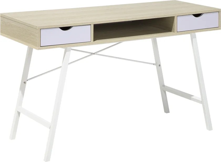 Bureau lichtbruin/wit CLARITA