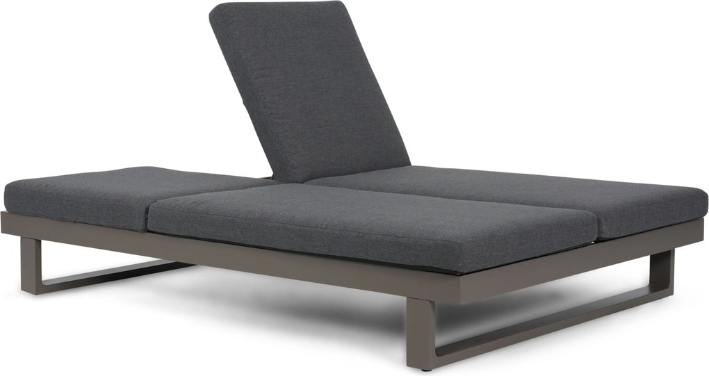 Lifestyle Garden Furniture Massimo Ligbed Met Kussen Antraciet/carbon Aluminium Grijs