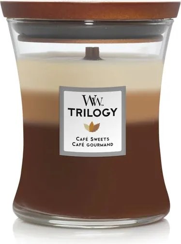 WoodWick geurkaars - Medium Hourglass Trilogy - Café Sweets