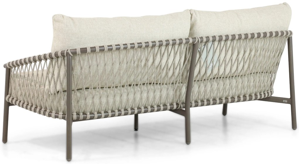 Stoel en Bank Loungeset 5 personen Aluminium/rope Taupe 4 Seasons Outdoor Allora/Salerno
