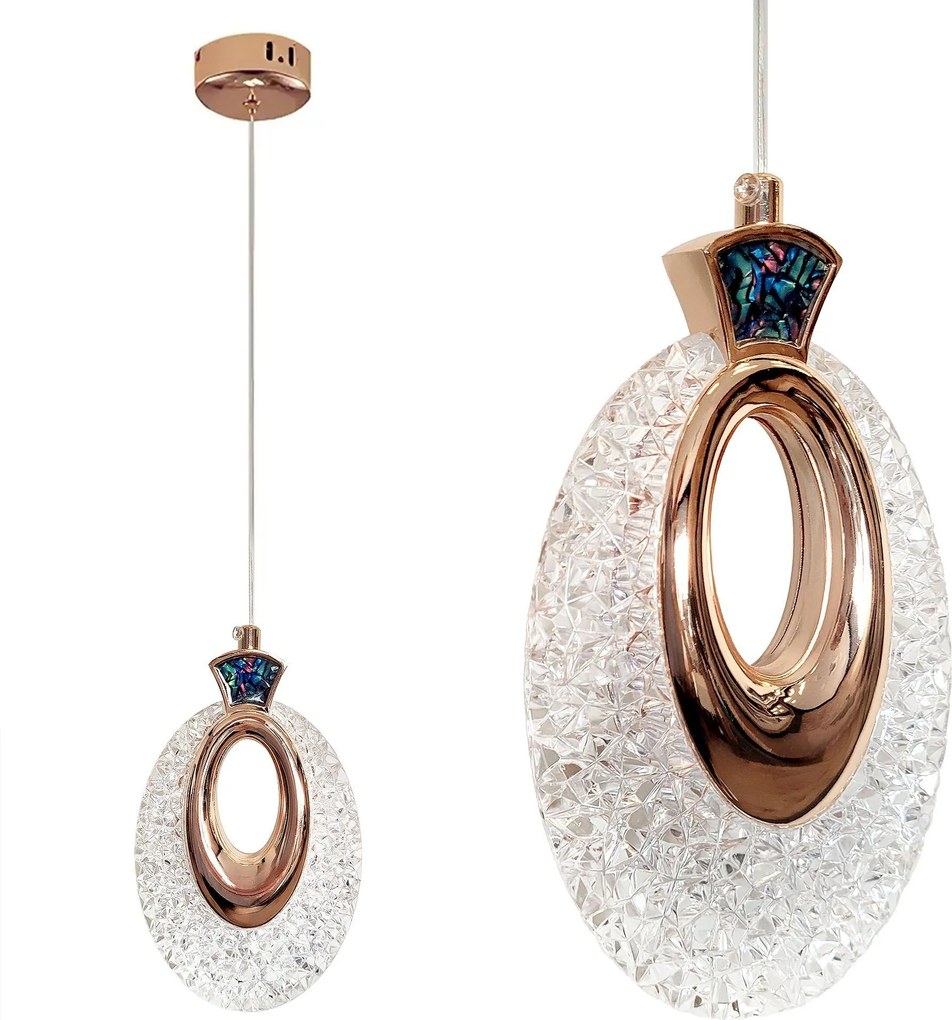 Kristallen Hanglamp LHJ109-1CP LIGHT ROSE GOLD