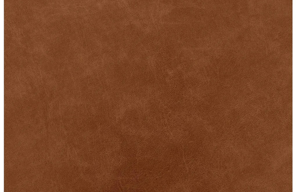 Goossens Key West cognac, micro leer, 3-zits, modern design met ligelement links