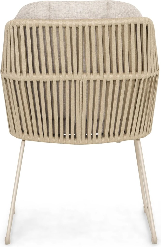 Tuinset 6 personen 220 cm Rope Taupe Domani Furniture Trivento/Camila