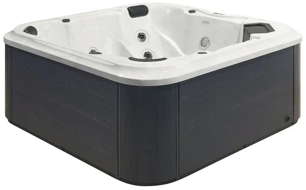 Vierkante Hot Tub met LED 210 x 210 cm Wit TULAROSA Beliani