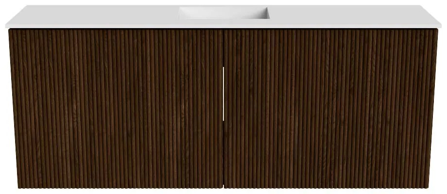 Mondiaz Joya 100cm toiletmeubel walnut met wastafel faye midden 1 kraangat talc