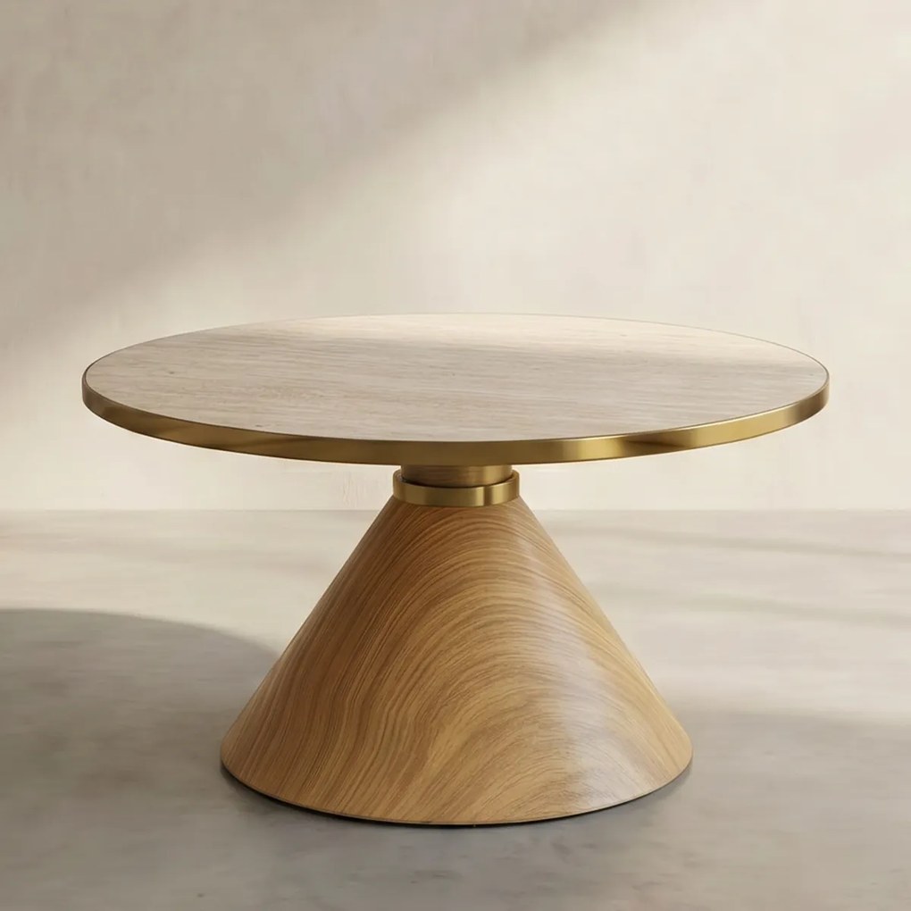 Ronde Salontafel Eiken - 70 X 70cm.