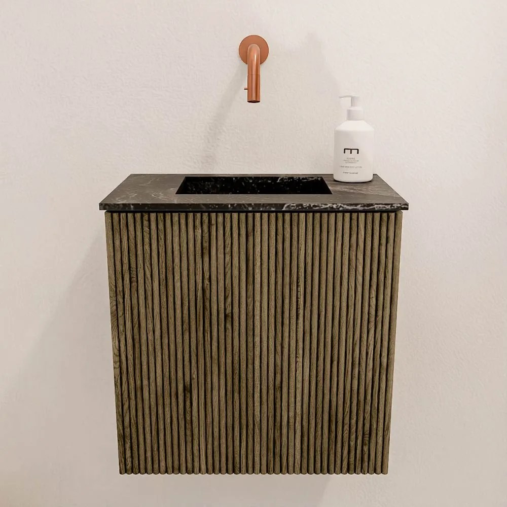 Mondiaz Joya DLux 40cm toiletmeubel dusk met wastafel faye midden zonder kraangat lava
