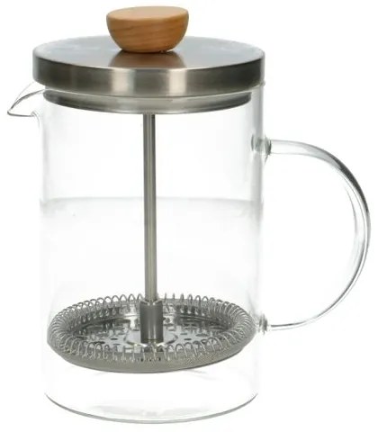 French press, roestvrijstaal, thee/koffie, 600 ml