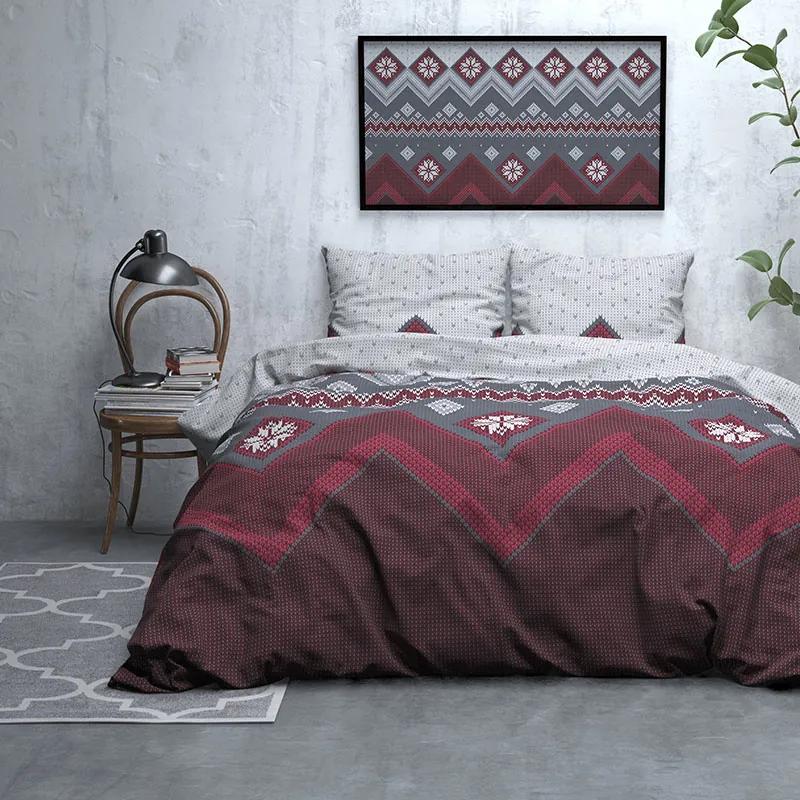 DreamHouse Bedding Nordic - Verwarmend Flanel - Rood 2-persoons (200 x 200/220 cm + 2 kussenslopen)