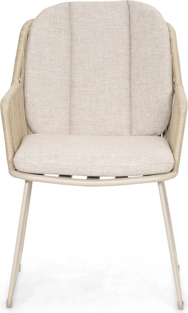 Tuinset 6 personen 220 cm Rope Taupe Domani Furniture Trivento/Belluno