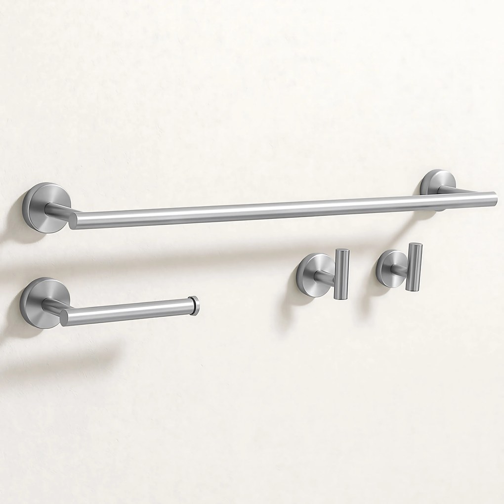 Badkameraccessoireset Ari Brush Nickel 4-delig
