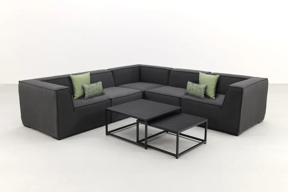 Liberty/Royalty Sunbrella loungeset - Sooty - 7-delig OP=OP