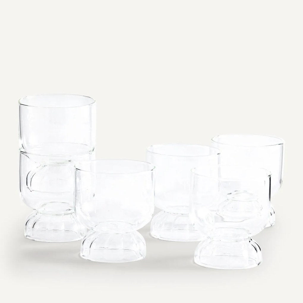Set van 6 lage glazen, Pegasus