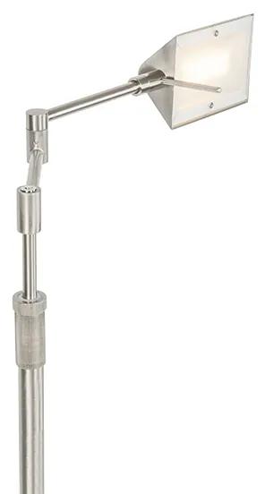 Design vloerlamp staal incl. LED met touch dimmer - Notia Modern Binnenverlichting Lamp