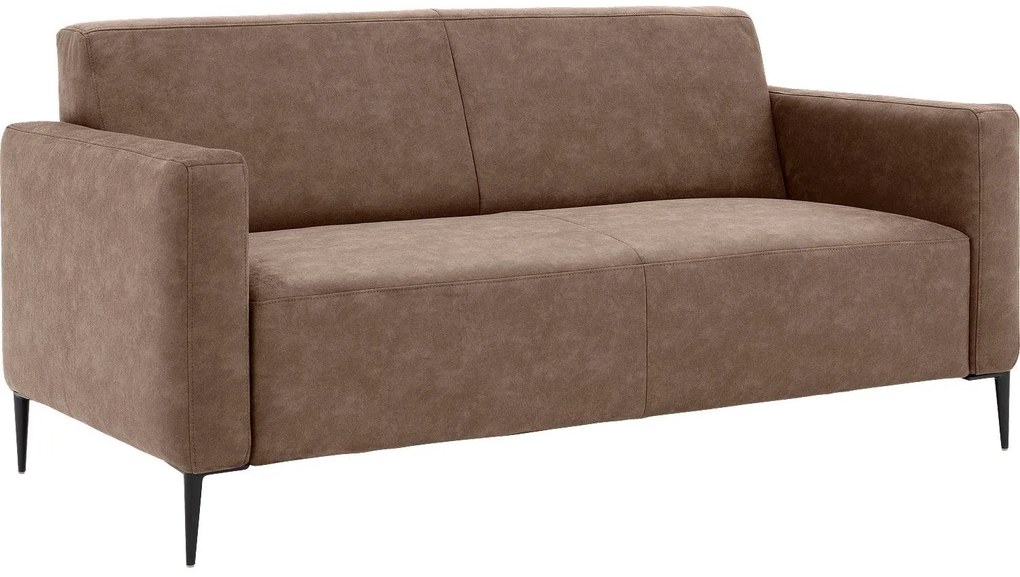 Goossens Key West bruin, micro leer, 2,5-zits, modern design