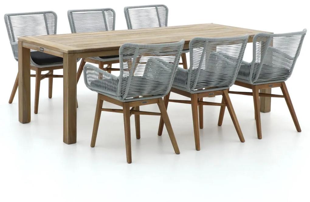 Intenso Variano/ROUGH-S 220cm dining tuinset 7-delig