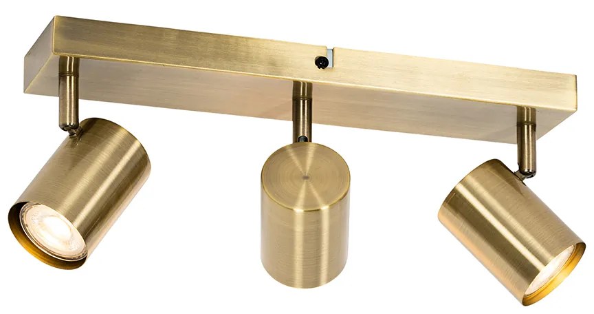 Moderne plafondlamp brons 3-lichts verstelbaar rechthoekig - Jeana