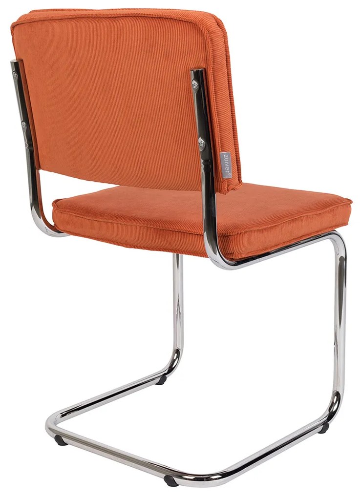 Zuiver Ridge Rib Eetkamerstoel Rib Retro Oranje