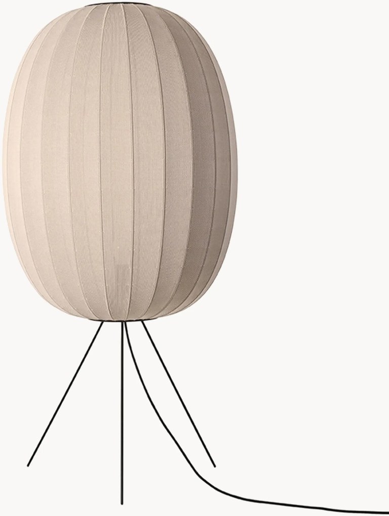 Handgemaakte kleine tripod vloerlamp Knit-Wit