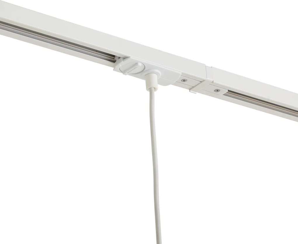 Modern railsysteem met 3 hanglampen wit met beige 1-fase - Iconic Holt