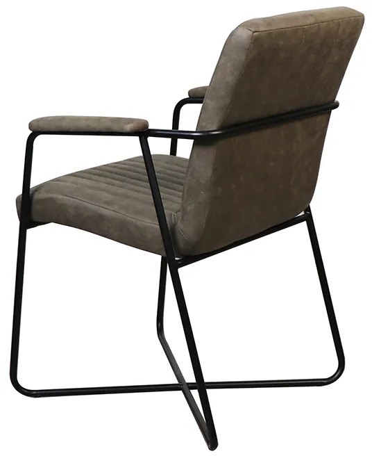 Eetkamerstoel - Henry - lederlook Soft groen