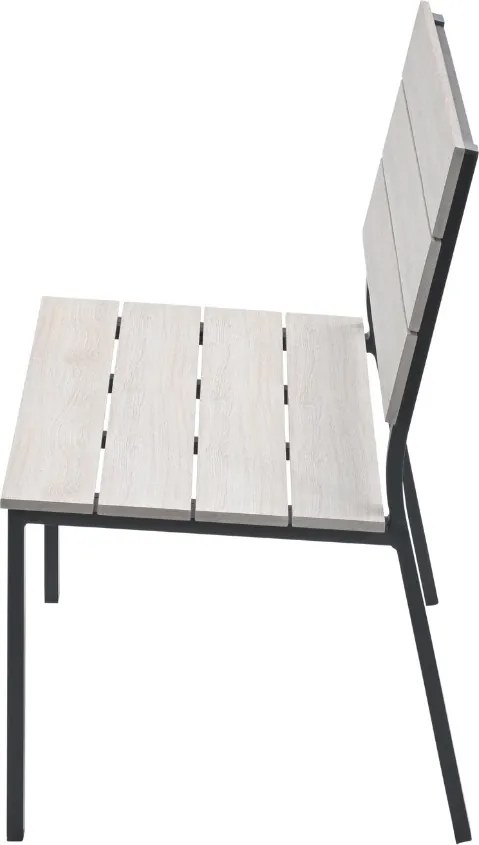 Garden Impressions Ellen parkbank donker grijs - light teak Vironwood