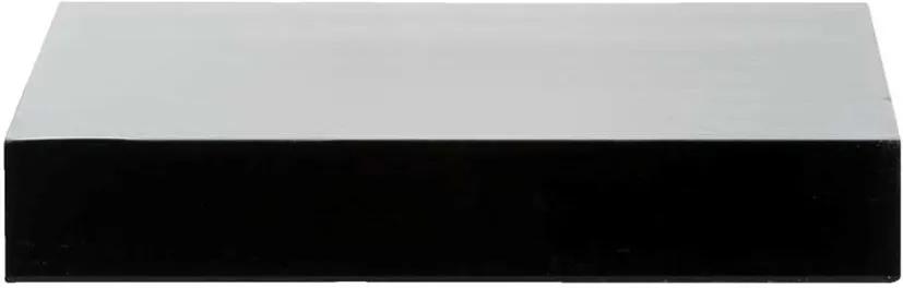 Wandplank - hoogglans zwart - 3,8x23,5x23,5 cm - Leen Bakker