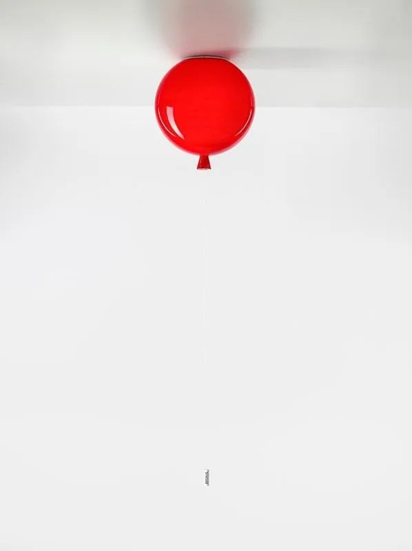 Brokis - Plafondlamp Memory Rood glanzend / Zilver Glas