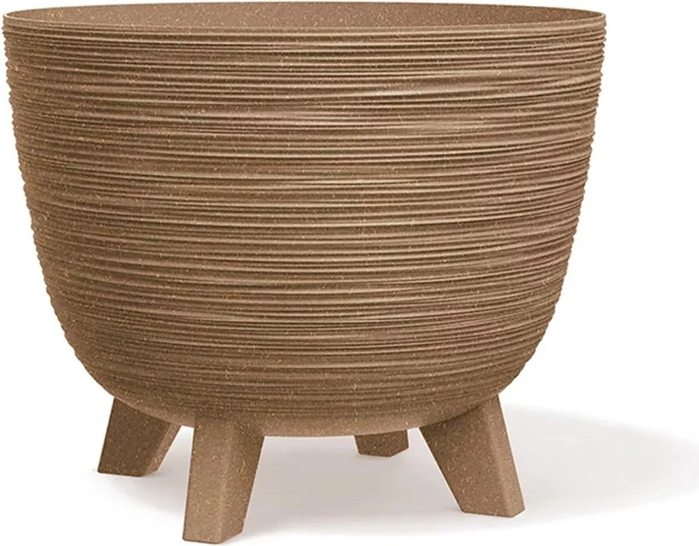 Prosperplast Furu Eco Wood Bloempot op pootjes - Naturo -Ø 40 cm - Met echt hout