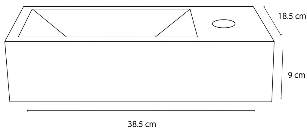 Differnz Ravo fonteinset lichtgrijs beton met gebogen kraan mat zwart