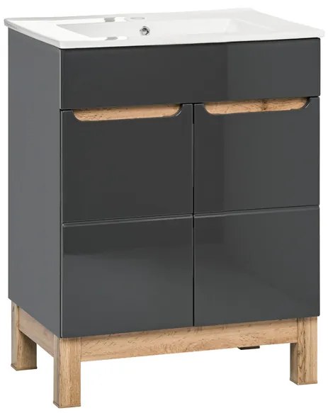 Comad Bali Grey 820 FSC onderkast 60cm eiken/antraciet