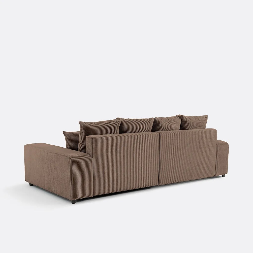 Omvormbare hoekbank met koffer, ribfluweel, LOMI