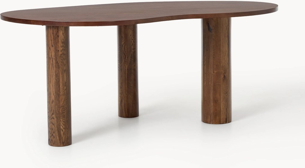 Eettafel Naruto van eikenhout in organische vorm, in verschillende formaten
