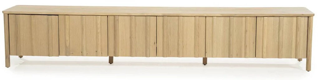Modern Tv-meubel Eikenhout Naturel 264 Cm - 264x47x50cm.