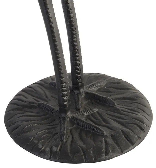 Vintage vloerlamp zwart met stoffen kap zwart - Animal Kraanvogel To Landelijk E27 Binnenverlichting Lamp