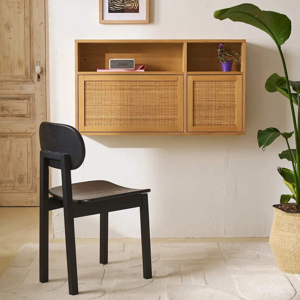 Wandbureau in fineereik en riet, Palano