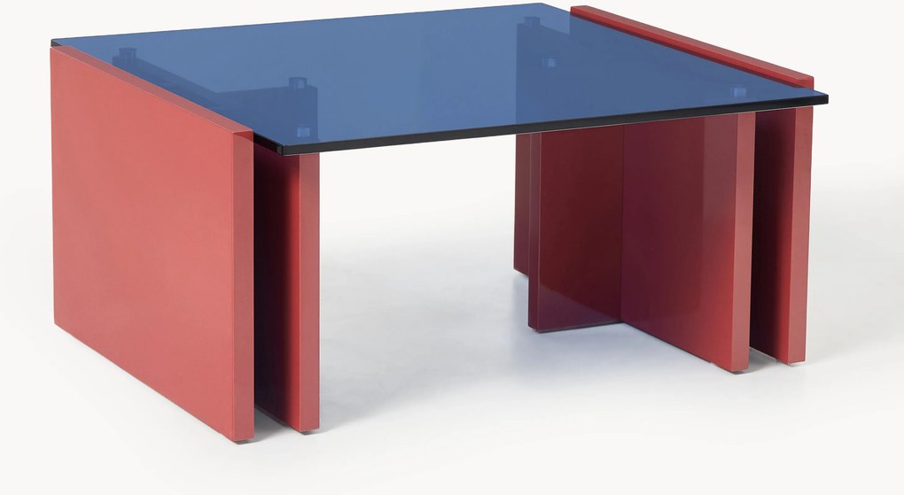 Salontafel Elam met glazen tafelblad