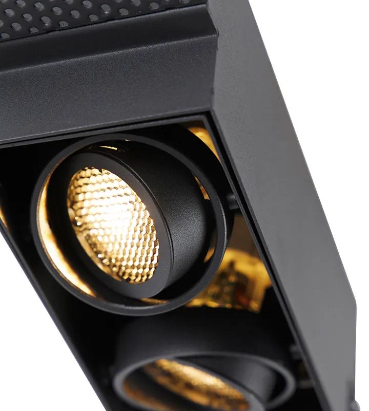Inbouwspot zwart draai- en kantelbaar Trimless 2-lichts - Oneon Honey Modern GU10 Binnenverlichting Lamp
