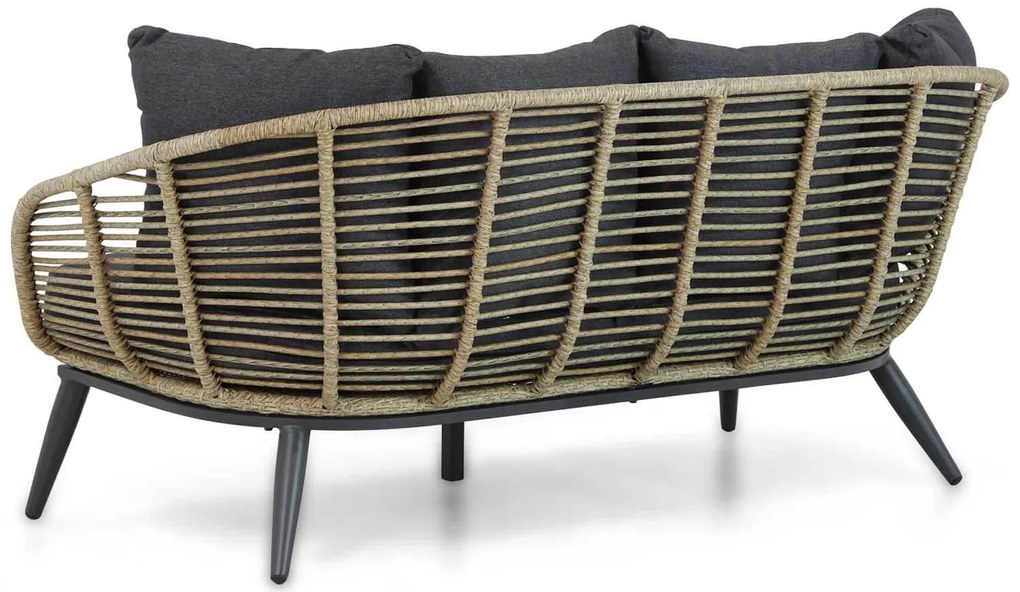 Stoel en Bank Loungeset 5 personen Wicker Taupe  Coco Coco Leonardo