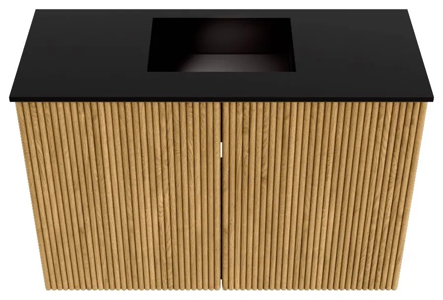 Mondiaz Joya 60cm toiletmeubel oak met wastafel faye midden 1 kraangat urban