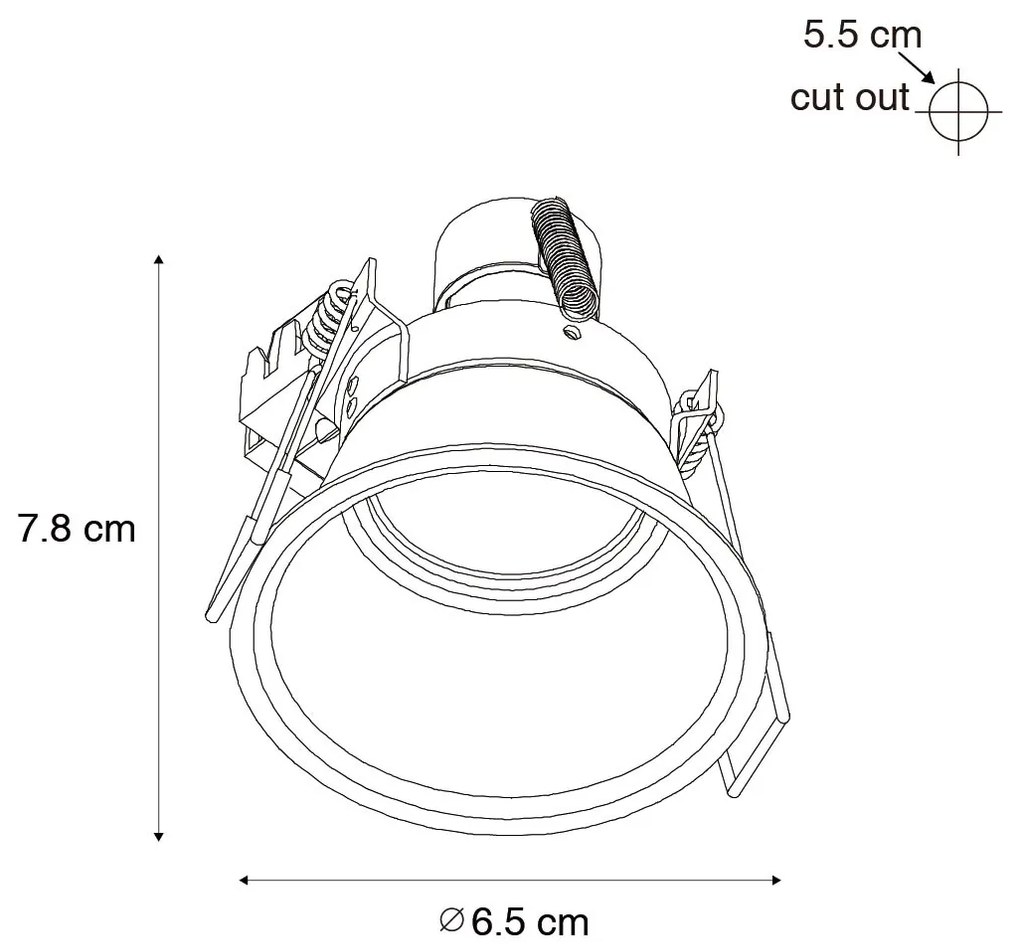 Set van 12 inbouwspots wit GU10 35mm IP44 - Dept Modern GU10 IP44 rond Binnenverlichting Lamp