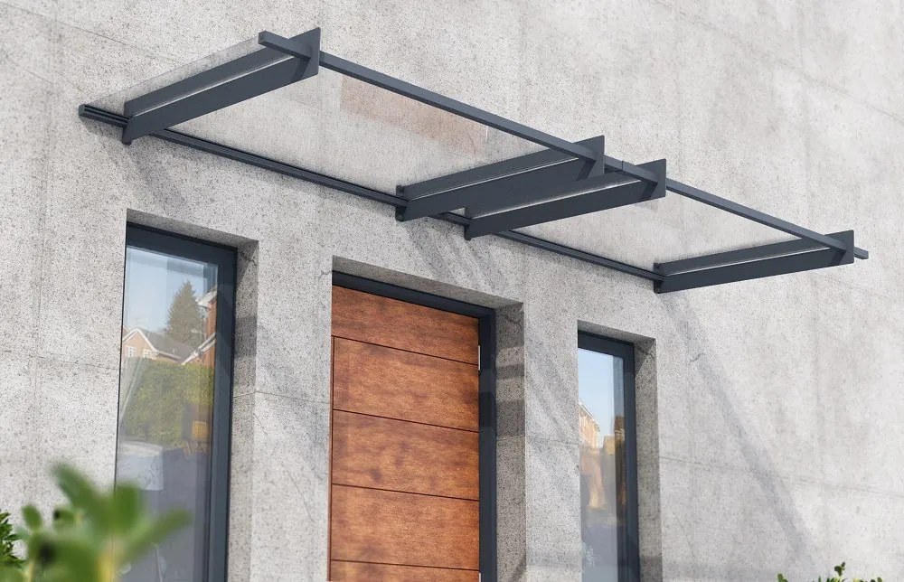 Moderne deurluifel Nancy 3 m Palram - Canopia antraciet