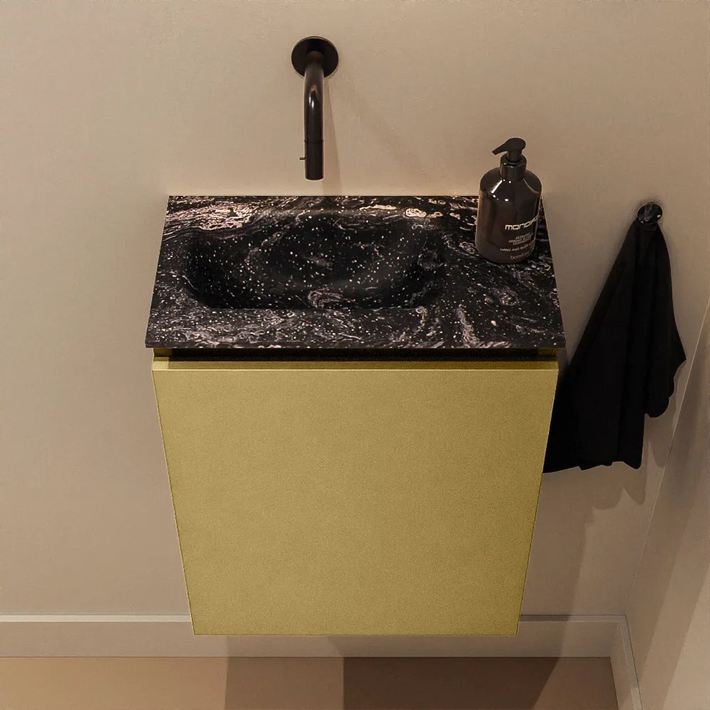 Mondiaz Ture DLux toiletmeubel 40cm oro met wastafel lava links zonder kraangat