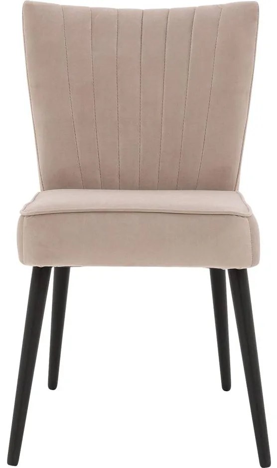 Goossens Eetkamerstoel Rob lichtgrijs velvet stof leuning, urban industrieel