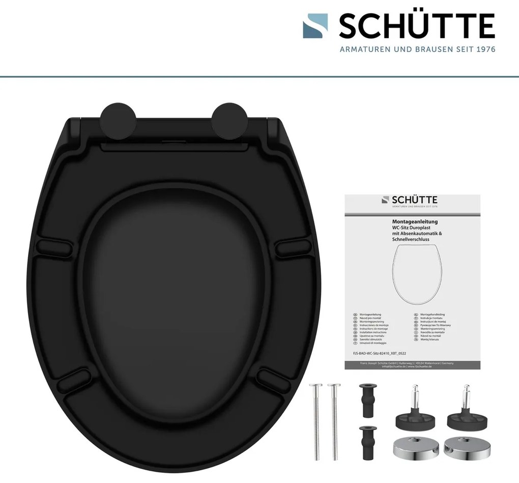 Schutte Nash toiletzitting duroplast D-vorm met softclose en quick release wit glans