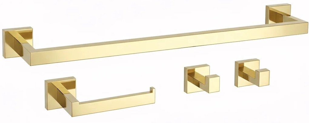 Badkameraccessoireset Rio Gold 4-delig